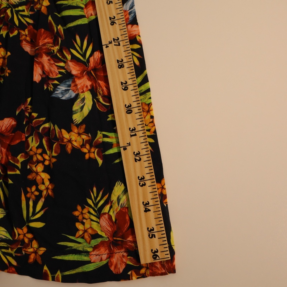 Women's Island Aloha Wear Black Tropical Floral Tube Dress sz S - Picture 6 of 9